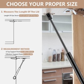 2 Pcs Gas Struts 14 Inch 24 lbs Prop Shock Lift Springs Rod Struts for RV Bed Storage Toolbox Lid Door Lightweight Cabinet Lid Toy Box Light-Duty Cabinet Lid Tool Box Cover C16-06389 C1606389