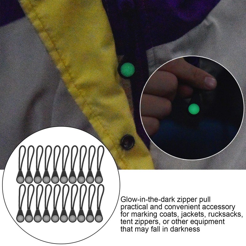 Keenso Zipper Extender 20 Pieces Zipper Puller for Backpack Anti