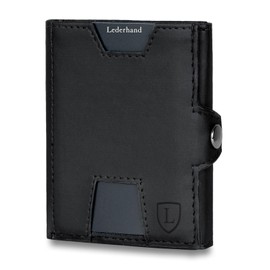 Lederhand Neo Wallet, black, Mini coin compartment