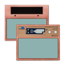 TRQWH Metal Welding Lens 4.33x3.54in Auto Darkening True Color Technology Digital Display Welding Helmet Lens Adjustable Shade Range 4/5-13 HD Automatic Welding Lens for Welding Hood Parts, Orange