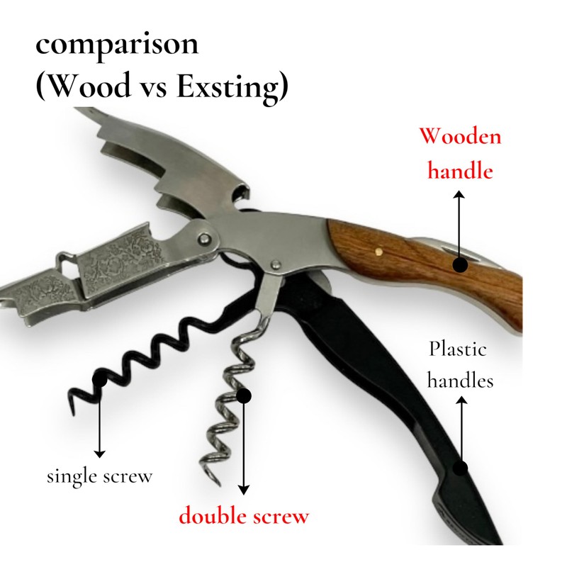 Grape Stem Design Stainless Steel Corkscrew and Foil Cutter -