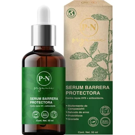 Serum facial PROTECCIÓN Organic | Suero facial con ingredientes 100% naturales, orgánico y vegano con Flor de Cempasuchil, Salvado de arroz, Probióticos, Granada para la piel. Protege contra rayos UV y la contaminación 50ml