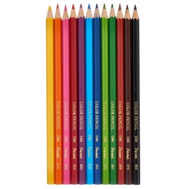 Pentel Arts Lápices de Colores, de Madera, Resistentes, Estuche con 12 Piezas, CB8-12-EST