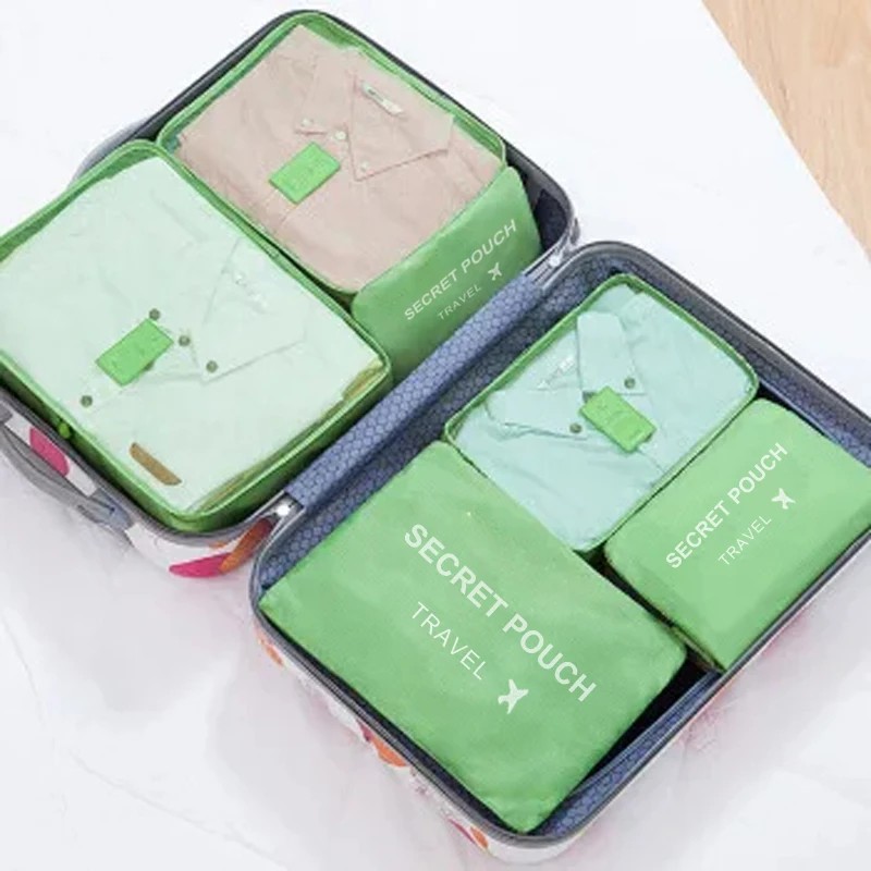 6-Piece Packing Cubes Set – Travel Luggage Organizer Bags with