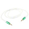 Lilware 0.9 m Braided Woven Fabric Transparent PVC Jacket Aux