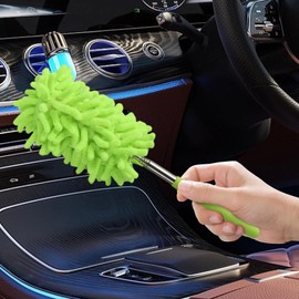 Car Duster Exterior - Car Cleaning Brush Exterior Interior Duster,Scratch Proof Cleaning Supplies with Extendable Handle, Auto Mop for Motorcycle, Truck, RV, Home Use