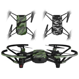 Skin Decal Wrap 2 Pack for DJI Ryze Tello Drone Camouflage Green Drone NOT Included
