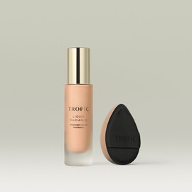 Tropic Skincare Liquid Radiance Adaptogen Serum Foundation, Shade 5 (Medium with neutral undertones) / Foundation & Velvet Cushion