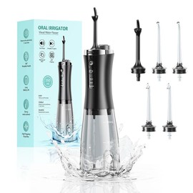 Water Flosser with Camera for Teeth, Visual Water Dental Flosser  with 3-Nozzle, Rechargeable Water Pick with 12-Gear and IPX7 Waterproof for Android and IOS(Black)