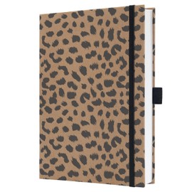 Sigel JN851 Jolie Notebook Lined Thick 100g Paper A5 Gift Book Kraft Hardcover 192 Pages Pure Cheetah Vegan Sustainable Paper