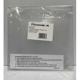 Home-X Set of 2 Microwave Bowl Splatter Cover Lids To Prevent Food Splatter 8” And 10”