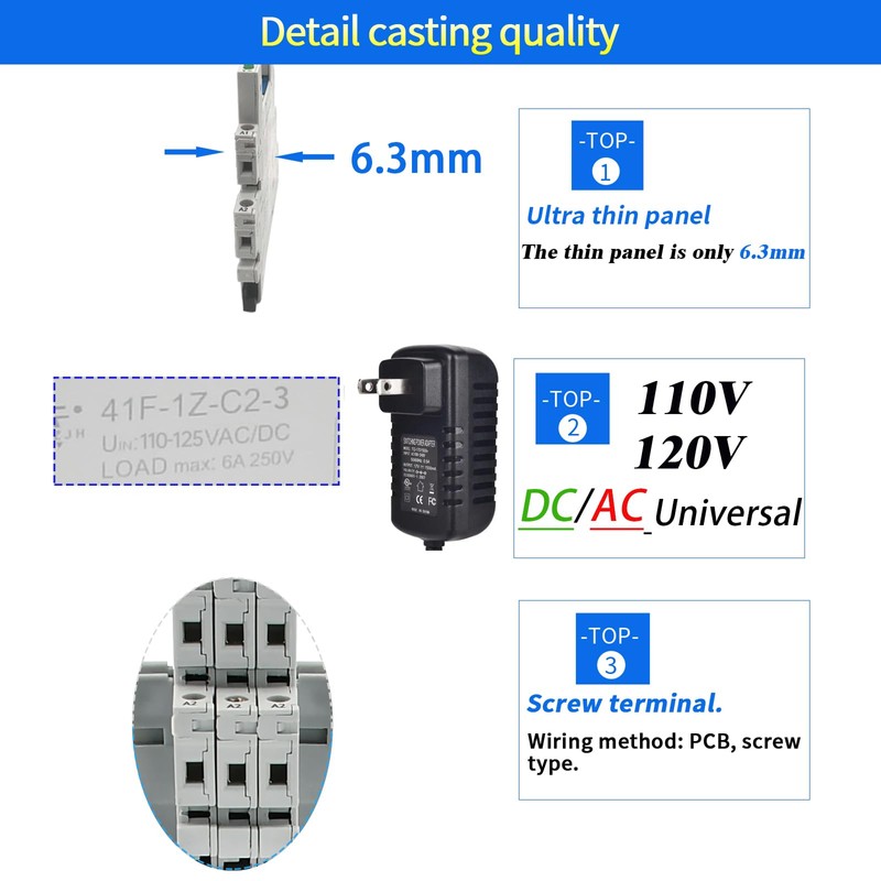 Electromechanical Relay Miniature Power Relay 110V/ 120V AC/DC HF41F/60-ZS 1NO