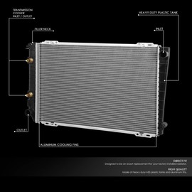 DNA Motoring OEM-RA-227 Factory Style Aluminum Cooling Radiator Compatible with 1986-1991 Country Squire/LTD Crown Victoria/Colony Park AT, 27-1/2 X 18-3/8 X 1