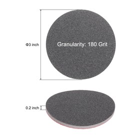 uxcell 30pcs 180 Grit Sanding Sponge 3 Inch Hook and Loop Sponge Sanding Disc for Orbital Sander, Wet/Dry Use Sponge Buffer for Car Wood Drywall Metal Furniture Polishing