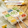 Snackle Box Container12-Compartment with Lid and Handle Divided Serving Snackle