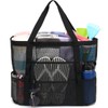 Fammart Mesh Beach Bag, Extra Large Beach Tote with Zipper