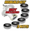 HD Switch 3 Spindle Mandrel Rebuild Kits fits Husqvarna 539112170