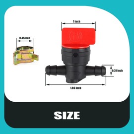 494768 698183 1/4" Fuel Shut Off Valve with clamp Compatible with Murray Toro Lawn Tractor
