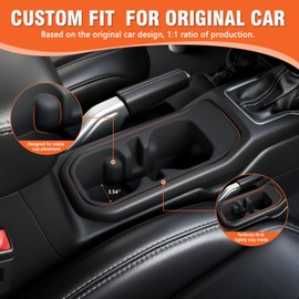 Cup Holder Coaster Fit for 2018-2024 Jeep Wrangler JL JLU 4XE & Gladiator JT, Cup Holder Mat Pad Inserts Interior CupHolder Liner, Central Control Water Cup dust pad