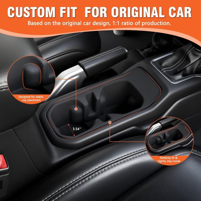 Cup Holder Coaster Fit for 2018-2024 Jeep Wrangler JL JLU