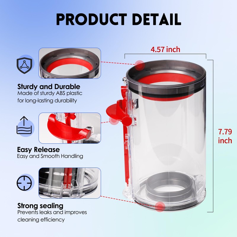 Dust Bin Replacement Compatible with Dyson V11 Animal,V11 Extra,V11 Torque