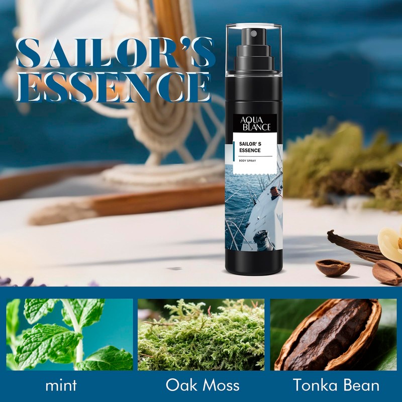 AQUA BLANCE Body Spray for Men, Mens Body Refreshing Spray,