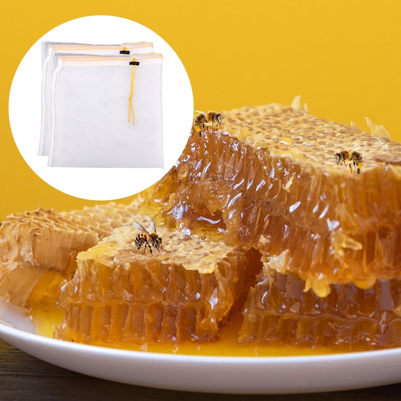 2 Pcs Honey Filter Bags, Ultra-Fine Mesh Nylon Strainer with