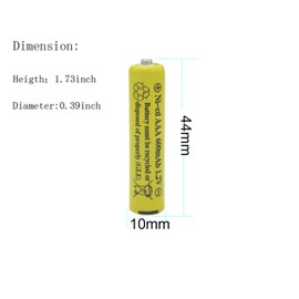 GEILIENERGY NiCd AAA 1.2V 600mAh Triple A Rechargeable Batteries for Solar Light Solar Lamp Garden Light(8 PCS)