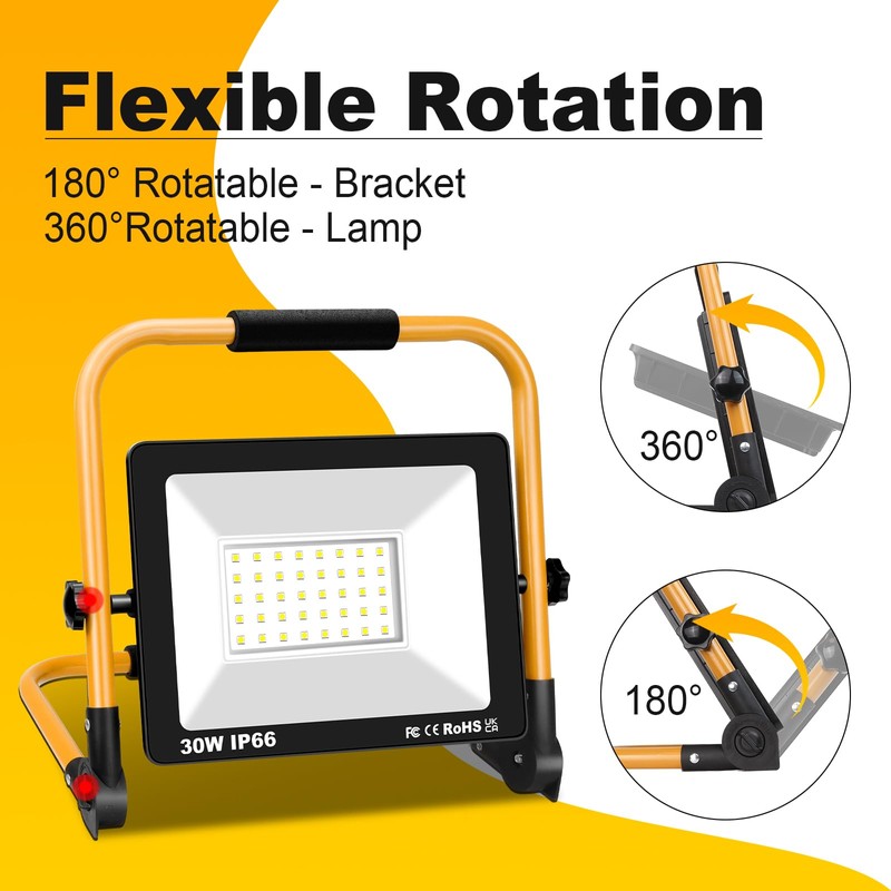 AUXTINGS Portable LED Work Spotlight 30 W 3000 LM Cool
