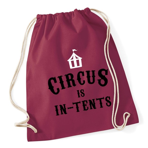 Hippowarehouse Circus is in-tents Drawstring Cotton School Gym Bag 37cm