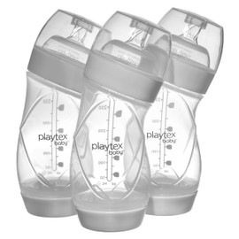 Playtex Baby VentAire Complete Tummy Comfort Baby Bottle, 9 Oz (3 Count), Anti-Colic & Anti-Reflux Bottles for Newborn and Breastfeeding Babies, Feeding Essentials