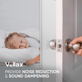 Vellax Wall Protectors   4 Pcs of Clear Rubber Knob Self Adhesive Guard Door Bumper