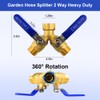 Hose Splitter 2 Way Heavy Duty Garden Hose Splitter with