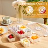 Honeydak 2 Pack Divided Serving Tray with Lid Ice Snackle