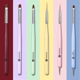 AUMIMU Nail Brush Set Nail Brush Set Gel Nail Brush Set Nail Brush Set Builder Glue Brush Nail Art Line Brush Nail Dot Pen Paint Tool