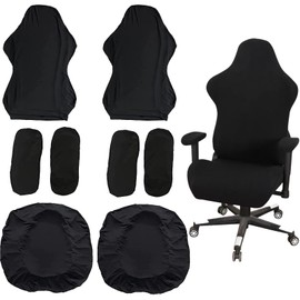 ANBWEHR Gaming Chair Cover, Gaming Chair 8 Pieces Office Chair with Armrests/Chair Back Cover/Seat Cover Office Chair for Computer Chairs/DX Racing/PC Seat Cover Chair - No Chair
