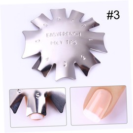 Healeved 4pcs Stainless Steel Nail Art Stencils for Women Manicure Template Plates Nail Art Tools for Home and Salon Use