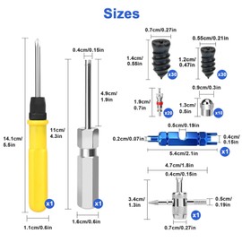 Tire Repair Kit, Tire Valve Tool Kit, Valve Core Remover Set