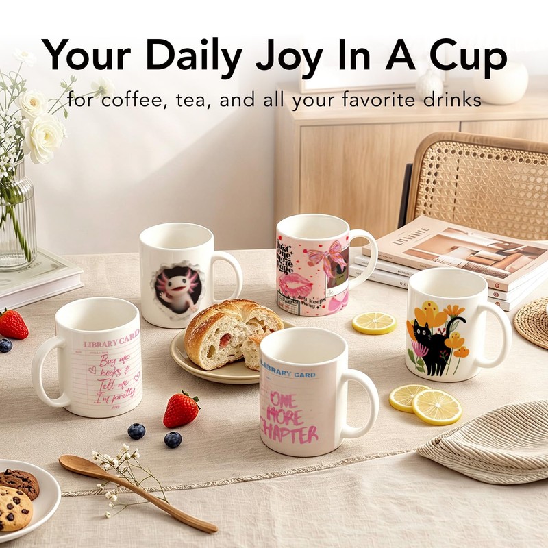Pink Just One More Page Reading Coffee Cup for Women