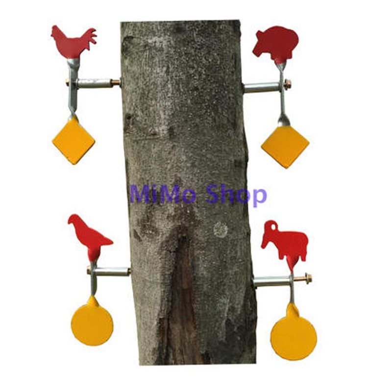 Air Gun Spinner Target 4 Pcs Set Tree Standing Shooting