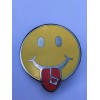 Smiley Face Tab on Tongue Stoned High Trippy HAT PIN