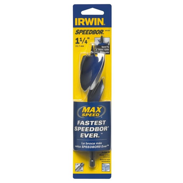 IRWIN SPEEDBOR Tri Flute Wood Drill Bit 1-1/4" X 6"(3041009)
