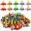 50pcs Garden Tiny Ducks Bulk, Multi-Colour Resin Miniature Duck Figures