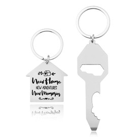 New House Keychain Realtor Closing Gifts for House Buyers Keyring Real Estate Gifts Idea First Home Owner Keychian for Couples Bestie Friend Family Member New Home Owner Warmhouse Gift