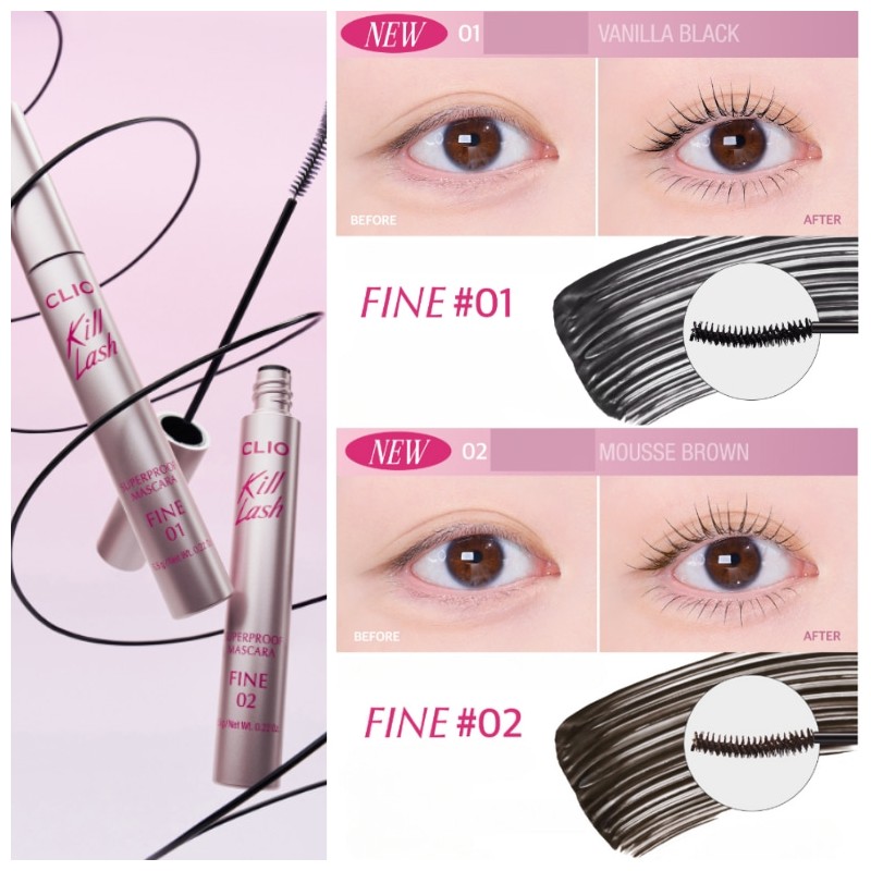 CLIO Kill Lash Superproof Mascara 7g*2ea, Color:20 Bouncy Lash(1+1)