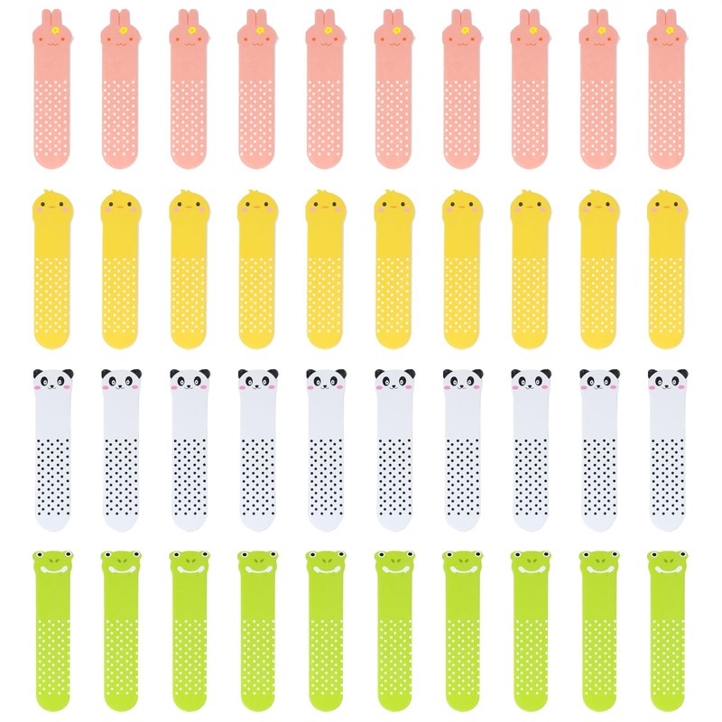 Honbay 40PCS Mini Nail Files Cute Animal Pattern Fingernail Buffers
