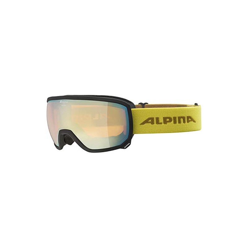 ALPINA Scarabeo Q-Lite Mirrored, Contrast-Enhancing OTG Ski Goggles with 100%