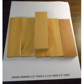 Unbranded 6 Osage Orange KNIFE BLOCK,HANDEL SCALES. 1/2" X 1 1/2" X 5"