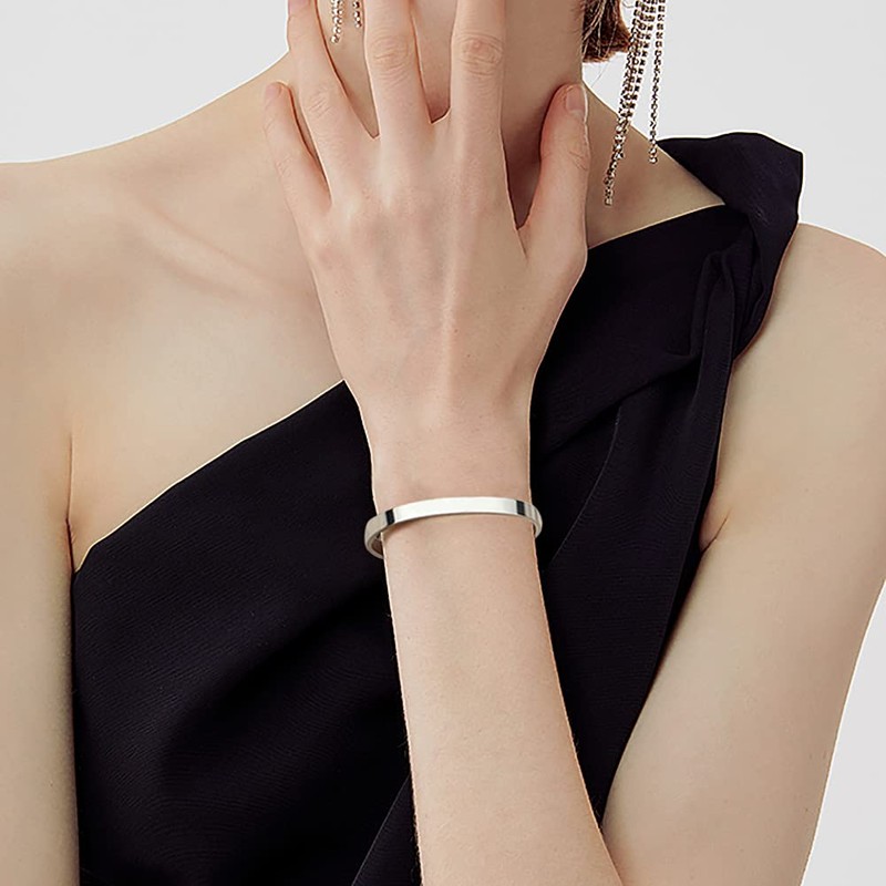 Chamqueen Inspirational Bracelet Motivational Stainless Steel Bracelet Birthday Gift for