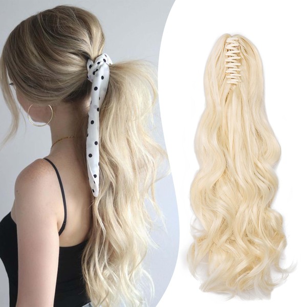 Gairyan 20inch Ponytail Extension Clip in Ponytail Hair Extensions Curly